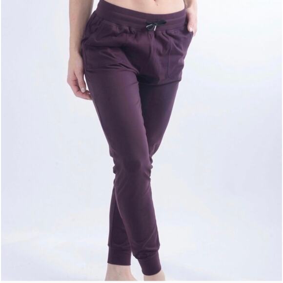 Zyia Unwind Plum Stretch Athletc Joggers Womens Size Medium - Picture 1 of 6